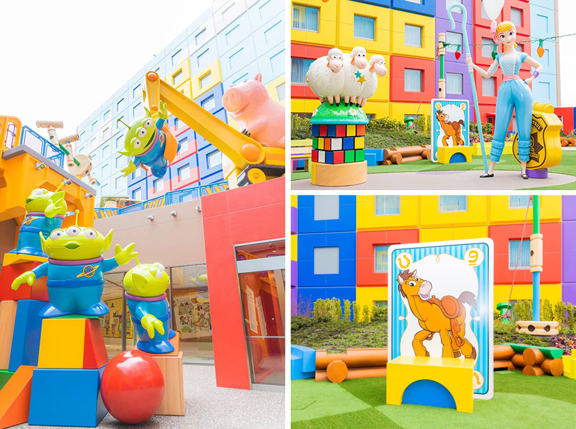 中庭の「トイフレンズ・スクエア」/東京ディズニーリゾート・トイ・ストーリーホテル(千葉県/浦安市)