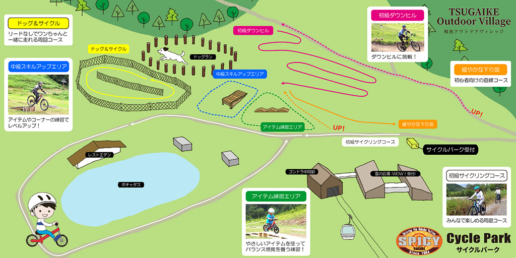 MAP/つがいけアウトドアビレッジ「サイクルパーク」（長野県/小谷村）