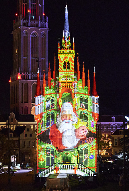 クリスマス期間の「3Dプロジェクションマッピング」/ハウステンボス（長崎県/佐世保市）