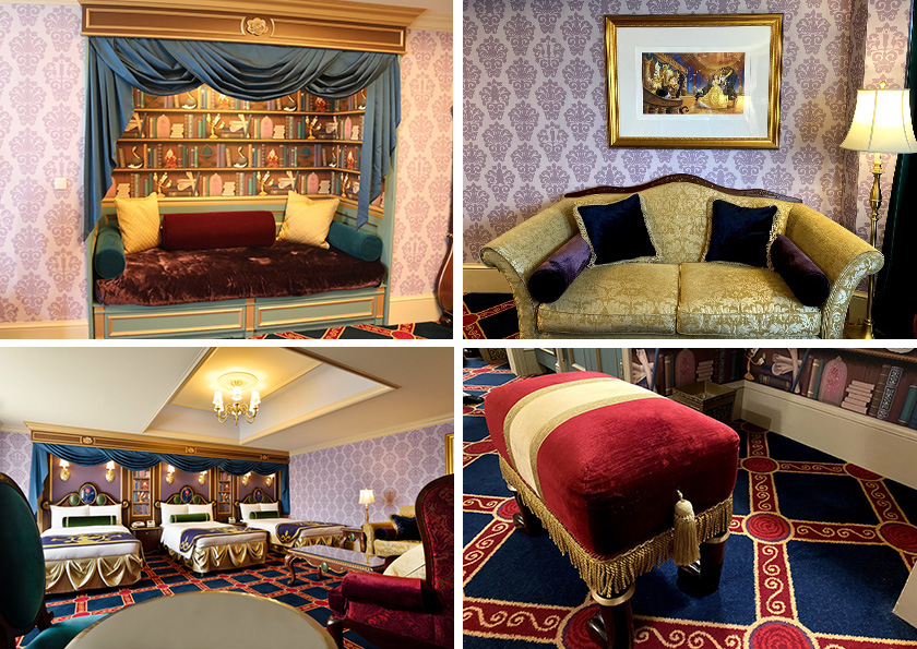 ツインのほか、トリプルルームもある「ディズニー美女と野獣ルーム」/東京ディズニーランドホテル（千葉県/浦安市）