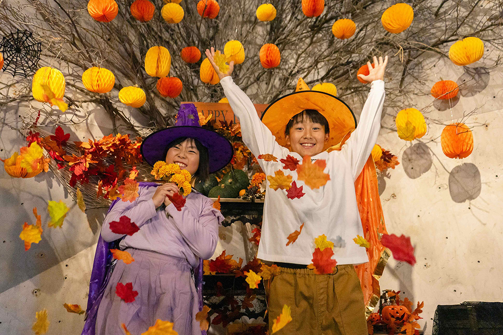 かぼちゃの装飾がされたフォトスポット/ハレニワdeハロウィン（埼玉県/熊谷市）