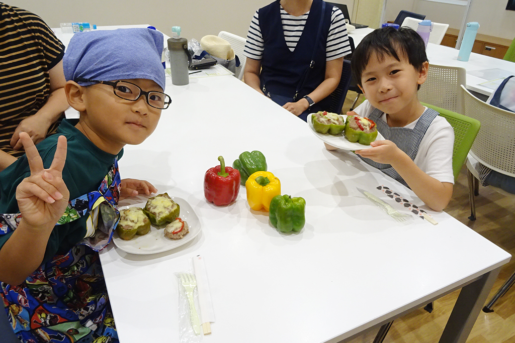 出来上がったピーマンのファルシ/るるぶKids ピーマンの料理体験イベント