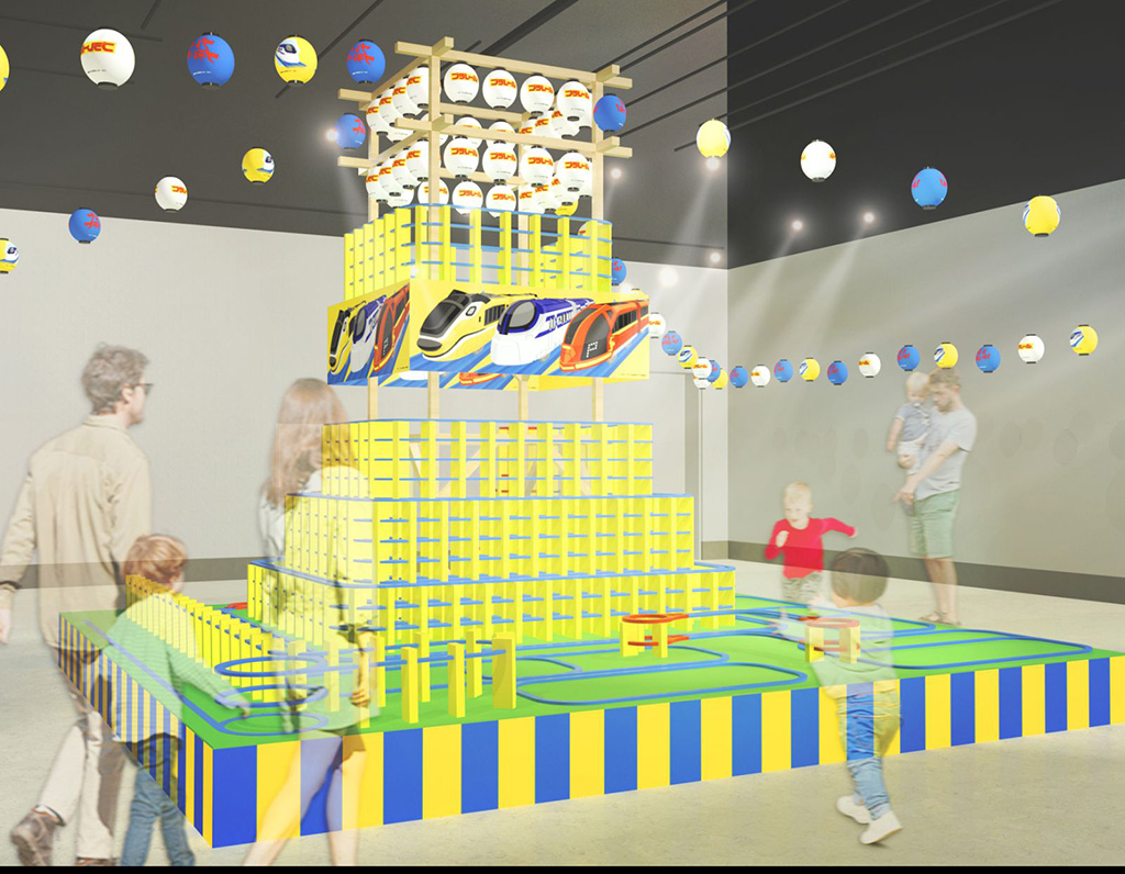 やぐら型巨大ジオラマ（イメージ）/プレイプラレール！～プラレールの縁日が二子玉川にやってくる！～（東京都/世田谷区）