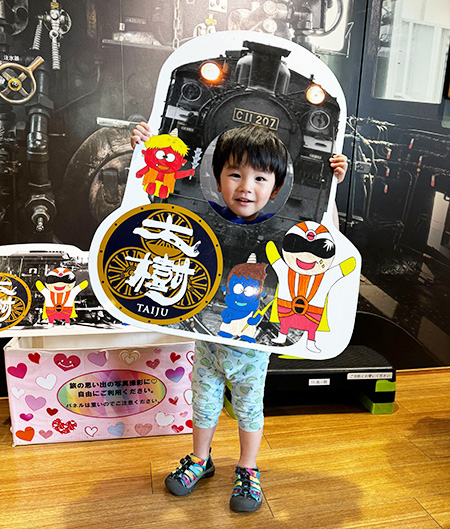 顔はめパネルで記念撮影/日光・鬼怒川親子鉄道旅レポート（栃木県日光市）