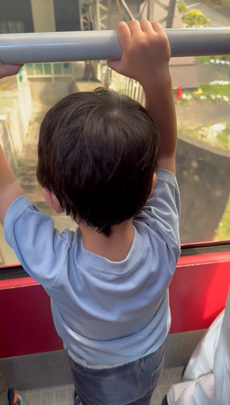 鬼怒川温泉ロープウェイに乗車した様子/日光・鬼怒川親子鉄道旅レポート（栃木県日光市）