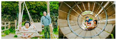 バラエティアスレチックが楽しめる「yahhoy」エリア/六甲山アスレチックパークGREENIA(兵庫県/神戸市)