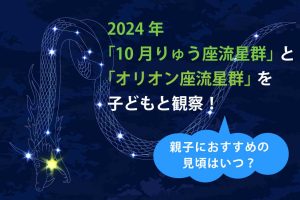 オリオン座流星群2024年はいつ？時間や方角を解説  子どもと流星を楽しもう
