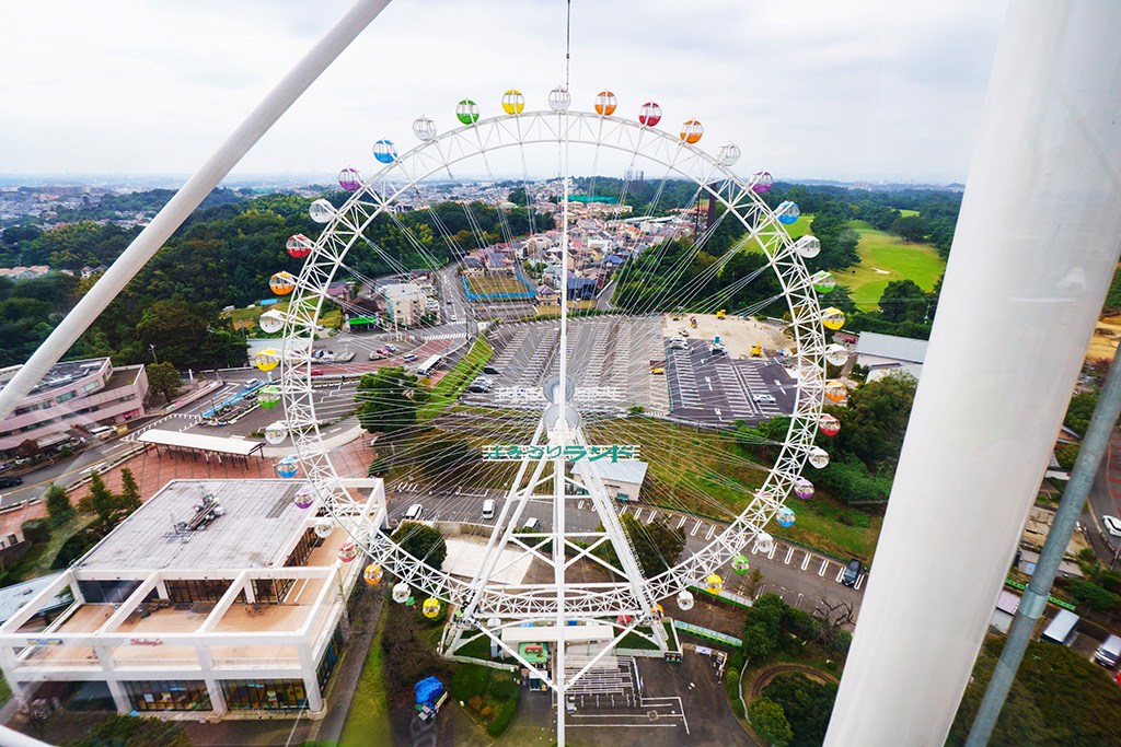 新観覧車から大観覧車を見た景色/よみうりランド(東京都/稲城市)