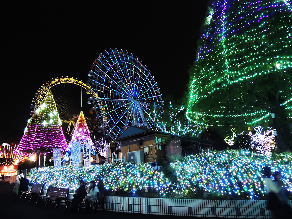 ツリーとツイン観覧車/よみうりランド(東京都/稲城市)