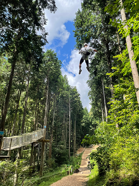樹上10m以上となる高さでの冒険を味わえる/フォレストアドベンチャー・別府（大分県別府市）