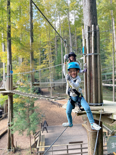 小さな子どもでも安全に楽しめる/フォレストアドベンチャー・別府（大分県別府市）