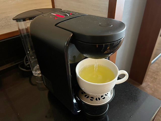 専用ドリップマシンで淹れた緑茶/「ハイアット リージェンシー横浜」子連れで宿泊レポ（神奈川県/横浜市）