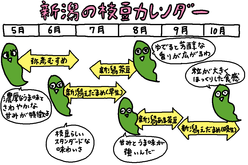 新潟の枝豆カレンダー/新潟県の特産品「枝豆」