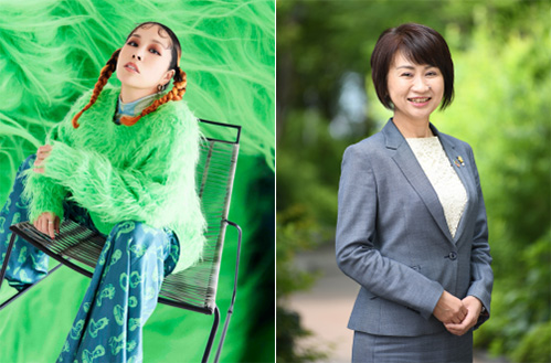 アーティストのAIさんと高際みゆき豊島区長/Hareza池袋「みんなのハレ舞台 with AI」（東京都/豊島区）