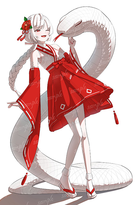 ばななふぃっしゅ先生の色塗り見本