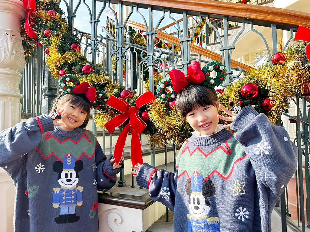 外階段のクリスマスデコレーション│クリスマス/東京ディズニーランド（千葉県/舞浜市）