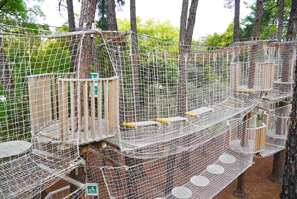 ピクニックコース2：6ｍの高さのアスレチック/ボウケンノモリNAGAI（大阪府/大阪市）