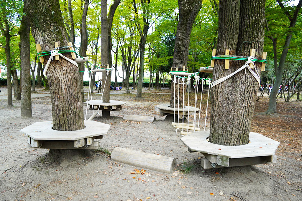 アスレチック「ツリーシェイドアドベンチャー」/ボウケンノモリNAGAI（大阪府/大阪市）