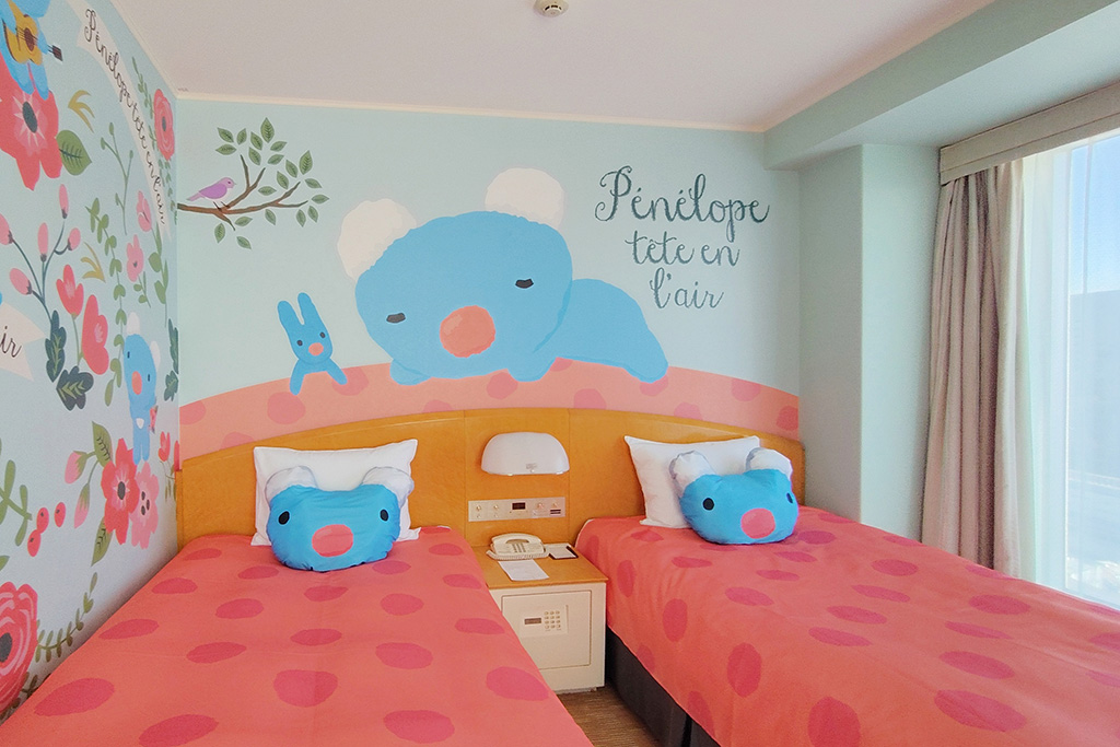 ペネロペのツインベッド/「うっかりペネロペ」×品川プリンスホテル コラボレーションルーム（東京都/港区）