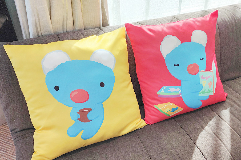 コラボレーションルーム用に作ったクッション/「うっかりペネロペ」×品川プリンスホテル コラボレーションルーム（東京都/港区）