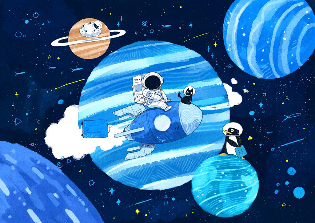 「かずのこ」さんオリジナルイラスト/レゴ®スペース展 in TeNQ(東京都/文京区)