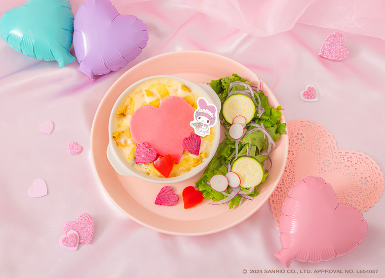 マイメロディの愛♡が溢れるグラタン/My Melody Cafe ~Heartful Party~(東京都/渋谷区)