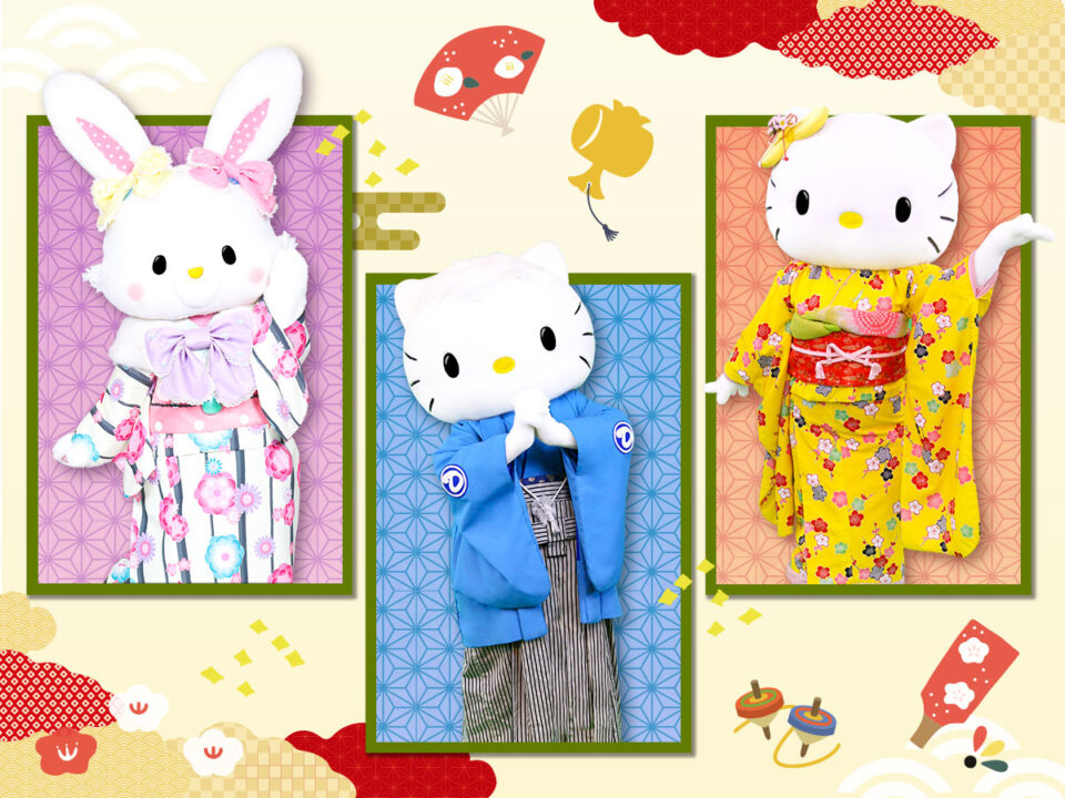 着物姿のキャラクターたち│New Year Celebration 2025/サンリオピューロランド（東京都/多摩市）