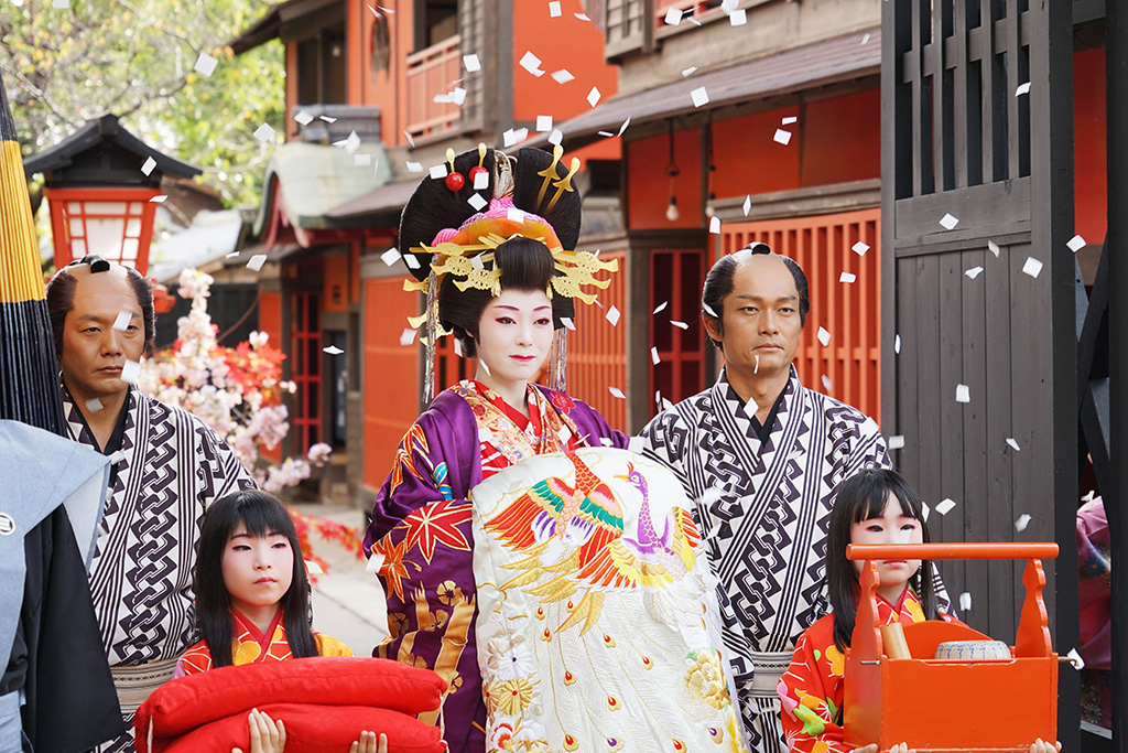 映画村の人気イベント「花魁道中」│ゆく年くる年えいがむら　2024→2025/東映太秦映画村（京都府/京都市）