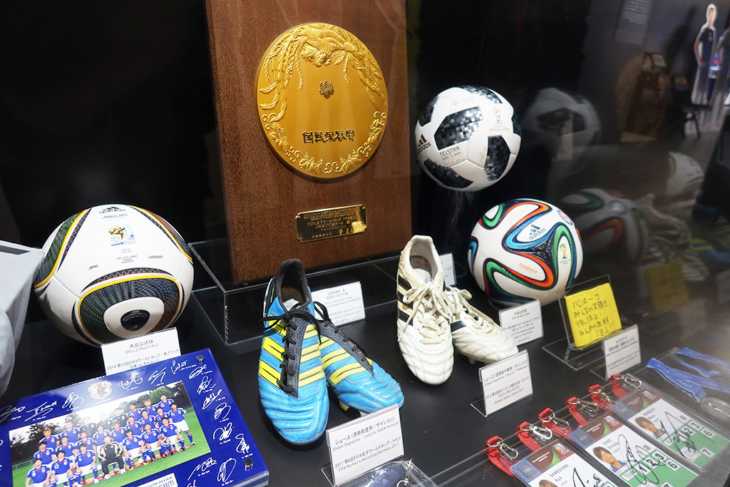 2011年FIFA女子ワールドカップで優勝した「なでしこジャパン」関連の展示/JFA サッカー文化創造拠点「blue-ing!」（東京都/文京区）