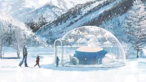 長野・鹿島槍スキー場ファミリーパーク「Pokémon Sleep」コラボイベント　ポケモンたちの寝顔がスキー場に！カビゴンおやすみドームも出現