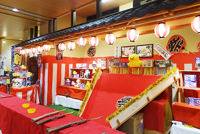 射的やスーパーボールすくいができる、縁日。/ホテル三日月 龍宮亭(千葉県/木更津市)