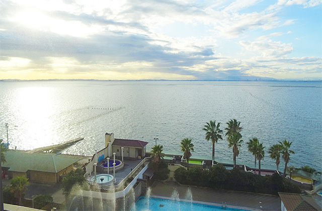 客室:トリプルルーム(フローリング)からの眺め/ホテル三日月 龍宮亭(千葉県/木更津市)