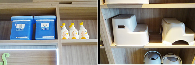 「キッズアメニティバー」にあるベビー用品/ホテル三日月 龍宮亭(千葉県/木更津市)