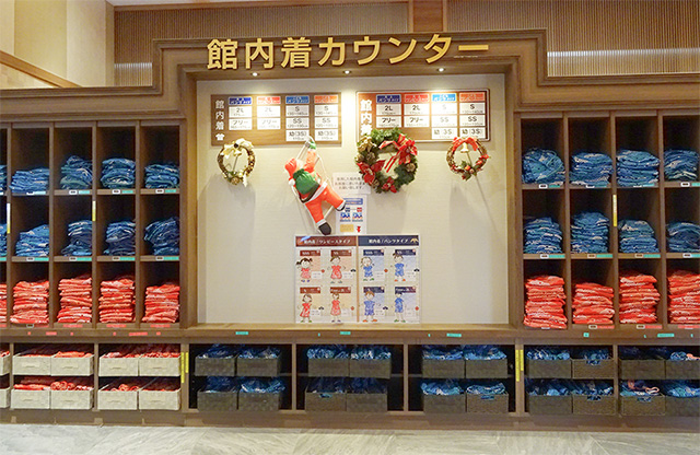ロビーにある館内着カウンター/ホテル三日月 龍宮亭(千葉県/木更津市)