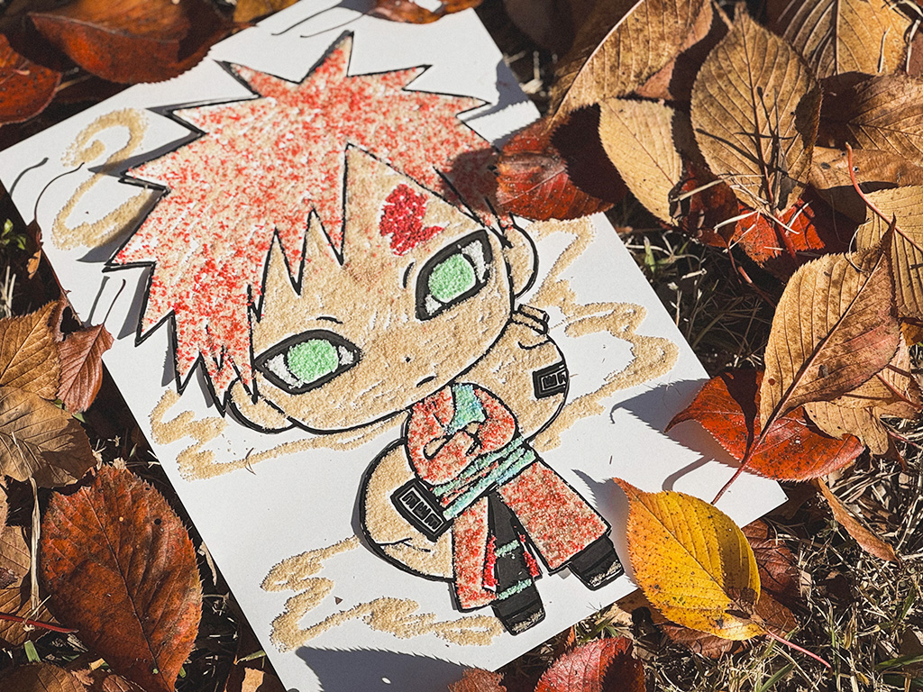 アート体験イベント「風影・我愛羅と“はじめて”の砂絵アート」/ニジゲンノモリ（兵庫県/淡路市）