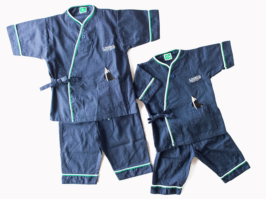 シャチの刺繡入り館内着/鴨川シーワールドホテル（千葉県／鴨川市）