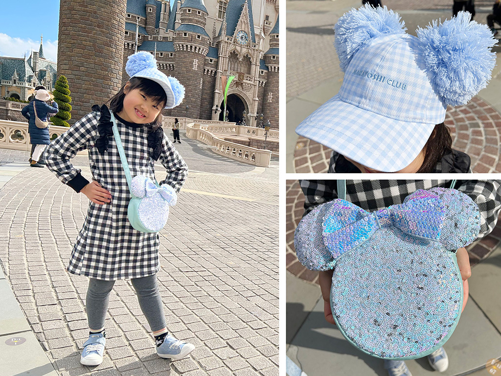 キャップ（3600円）、ショルダーバッグ（3400円）/東京ディズニーランド（千葉県/舞浜市）