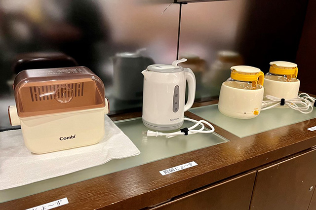 調乳ポットや哺乳瓶の除菌グッズなど/グランドメルキュール八ヶ岳リゾート&スパ(山梨県/北杜市)