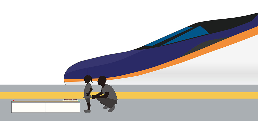 プラレール山形新幹線E8系「つばさ」出発式(イメージ)/プラレールよねざわえき in 米沢駅 ~山形新幹線E8 系「つばさ」運行開始 1 周年記念~(山形県/米沢市)