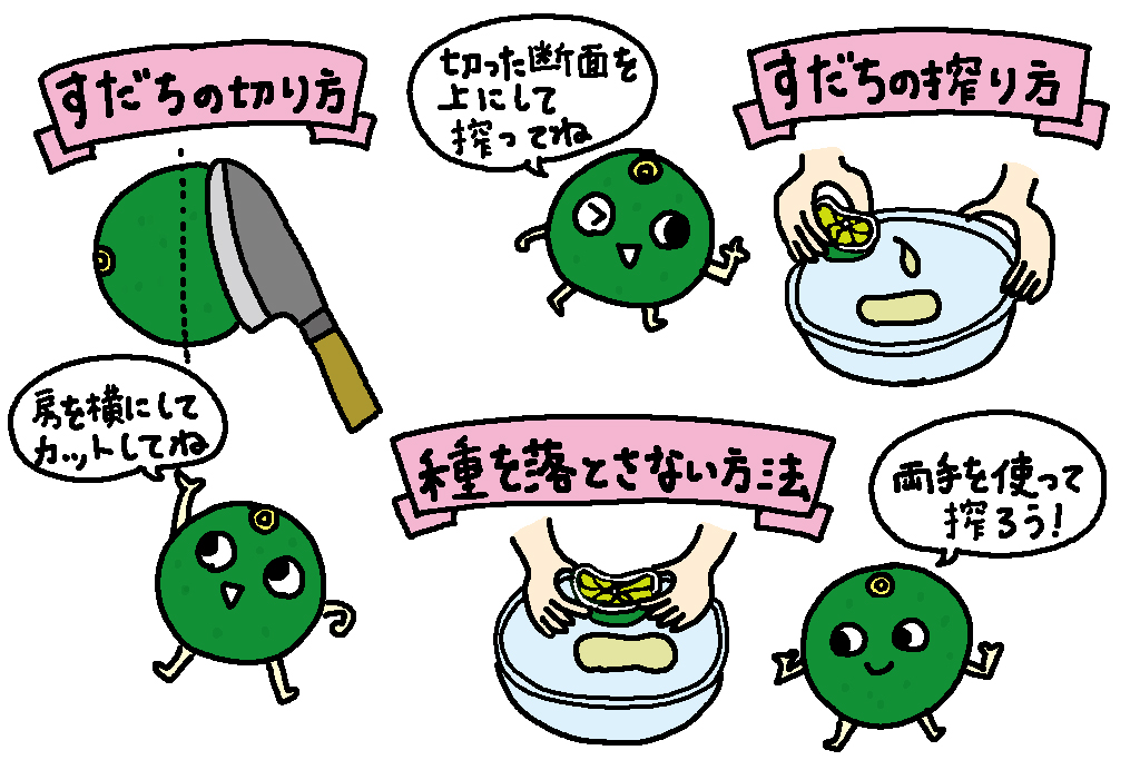 すだちの切り方・搾り方/徳島県の特産品「すだち」