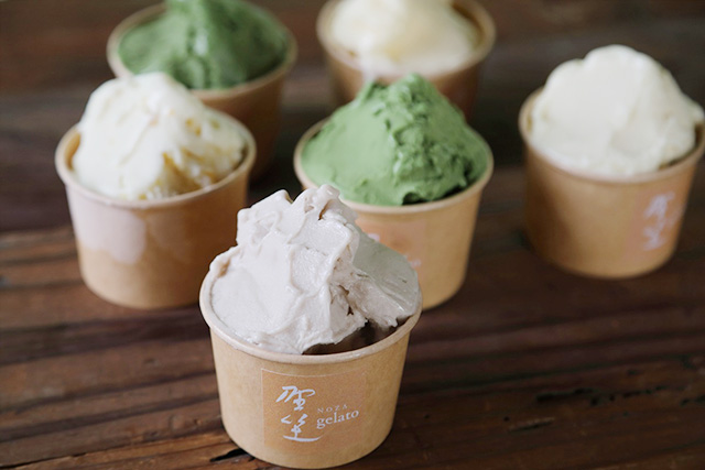 「里山館」のジェラート各種/叶 匠壽庵 寿長生の郷（滋賀県/大津市）