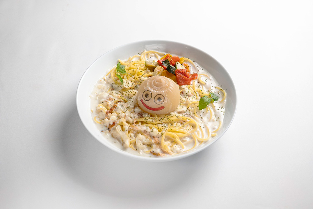 「たまねぎスライムのクラムチャウダーパスタ」/ニジゲンノモリ ドラゴンクエスト アイランド 大魔王ゾーマとはじまりの島(兵庫県/淡路市)