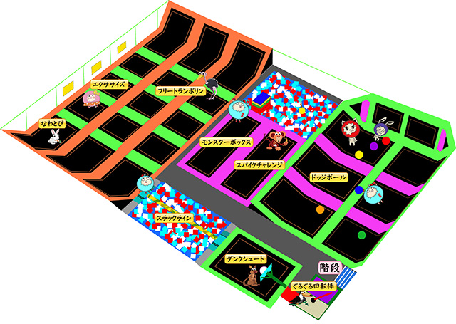 施設内イメージ/トランポリンAIRJOY(埼玉県/川越市)