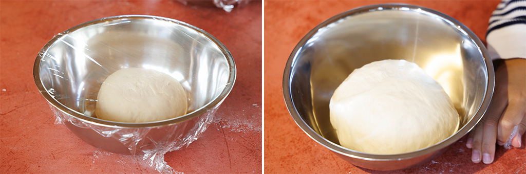 2倍に膨らんだ生地/ベーグルづくりワークショップ