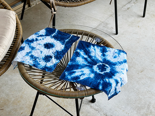 いた「藍染体験」で作られたアイテム/BUB RESORTつくば（茨城県/つくば市）