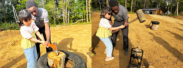 薪割り体験/BUB RESORTつくば（茨城県/つくば市）