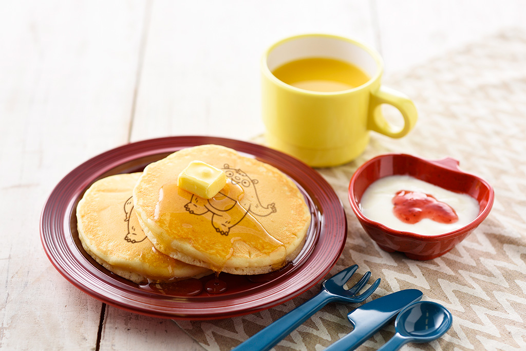 「ハグハグカフェ」のハグーパンケーキセット/京王あそびの森 HUGHUG(東京都/日野市)