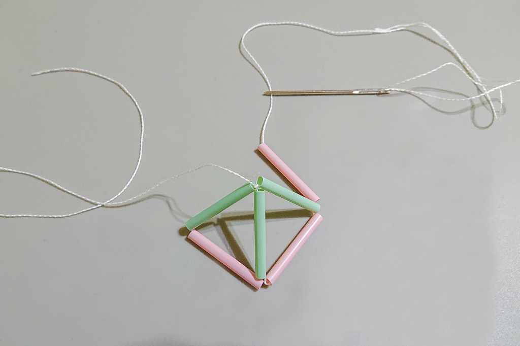 正四面体の作り方／自由研究-工作-ヒンメリ