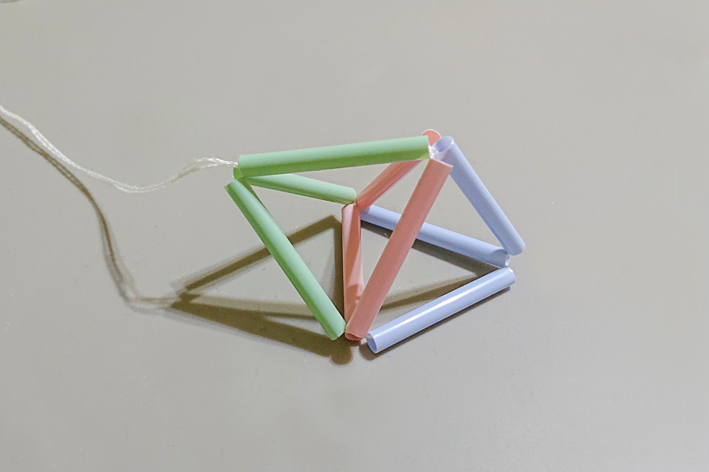 六面体の完成／自由研究-工作-ヒンメリ