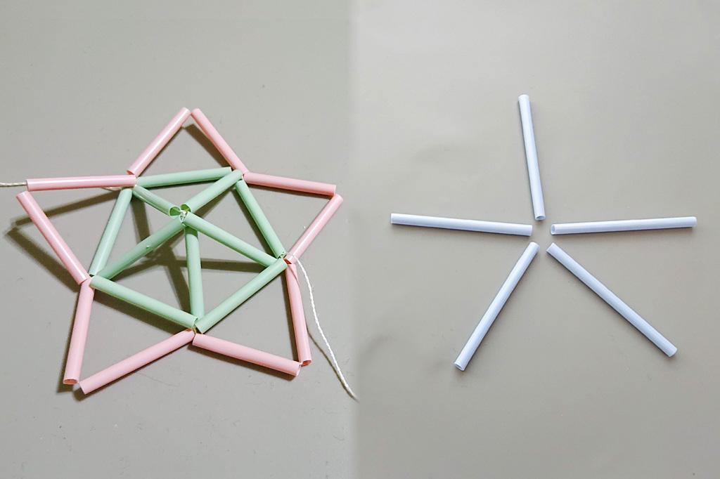 星の展開図／自由研究-工作-ヒンメリ